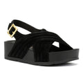 Desert Fleur Sparks Damen Sandalen Aus Schwarzem Wildleder