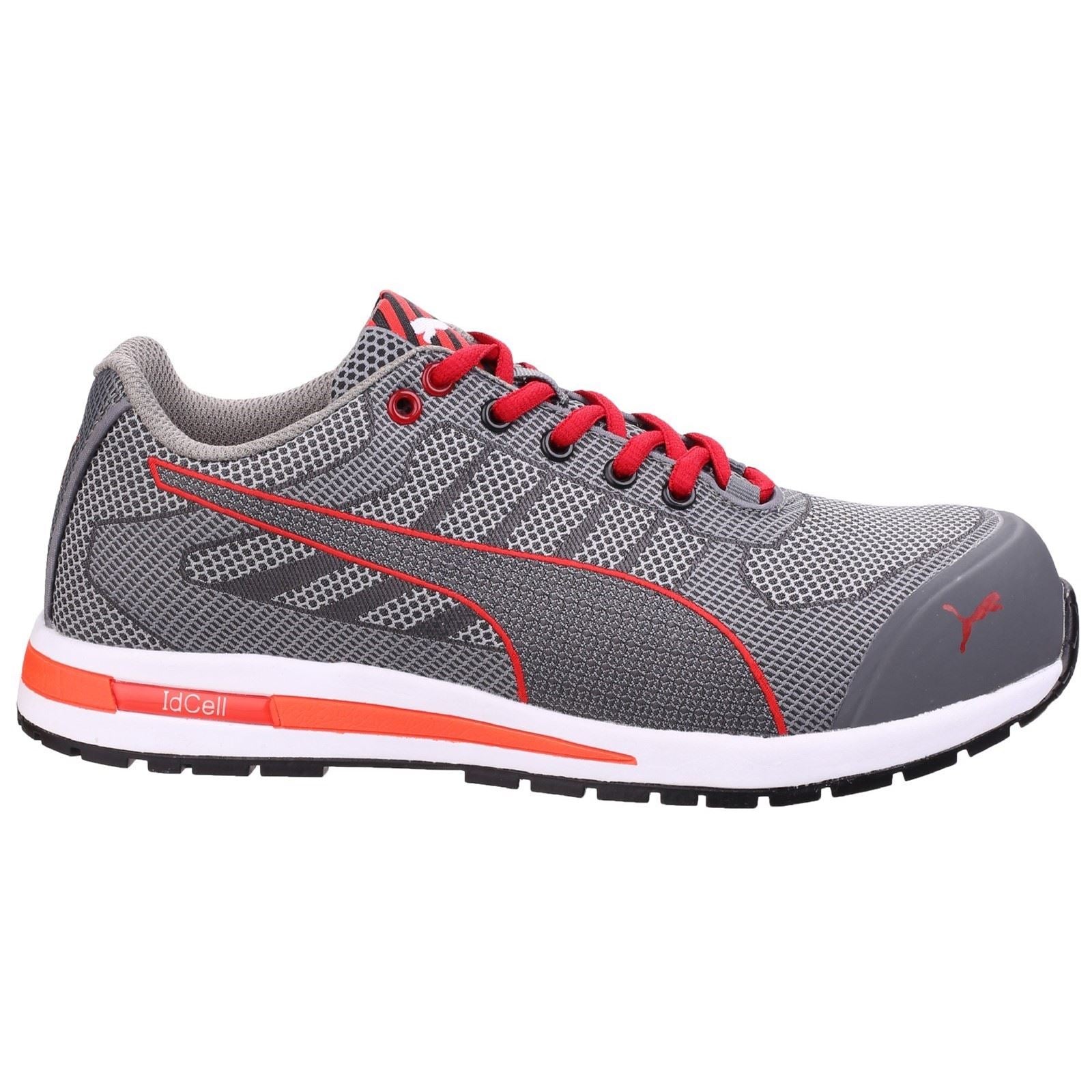 Puma Safety Xelerate Strick Niedrig Textil Grau Sicherheits Sneaker