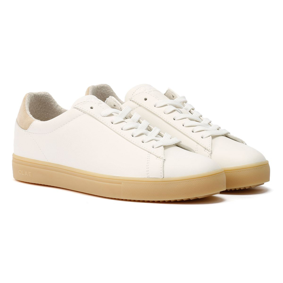 Clae Bradley Leder Herren Weiße Sneakers