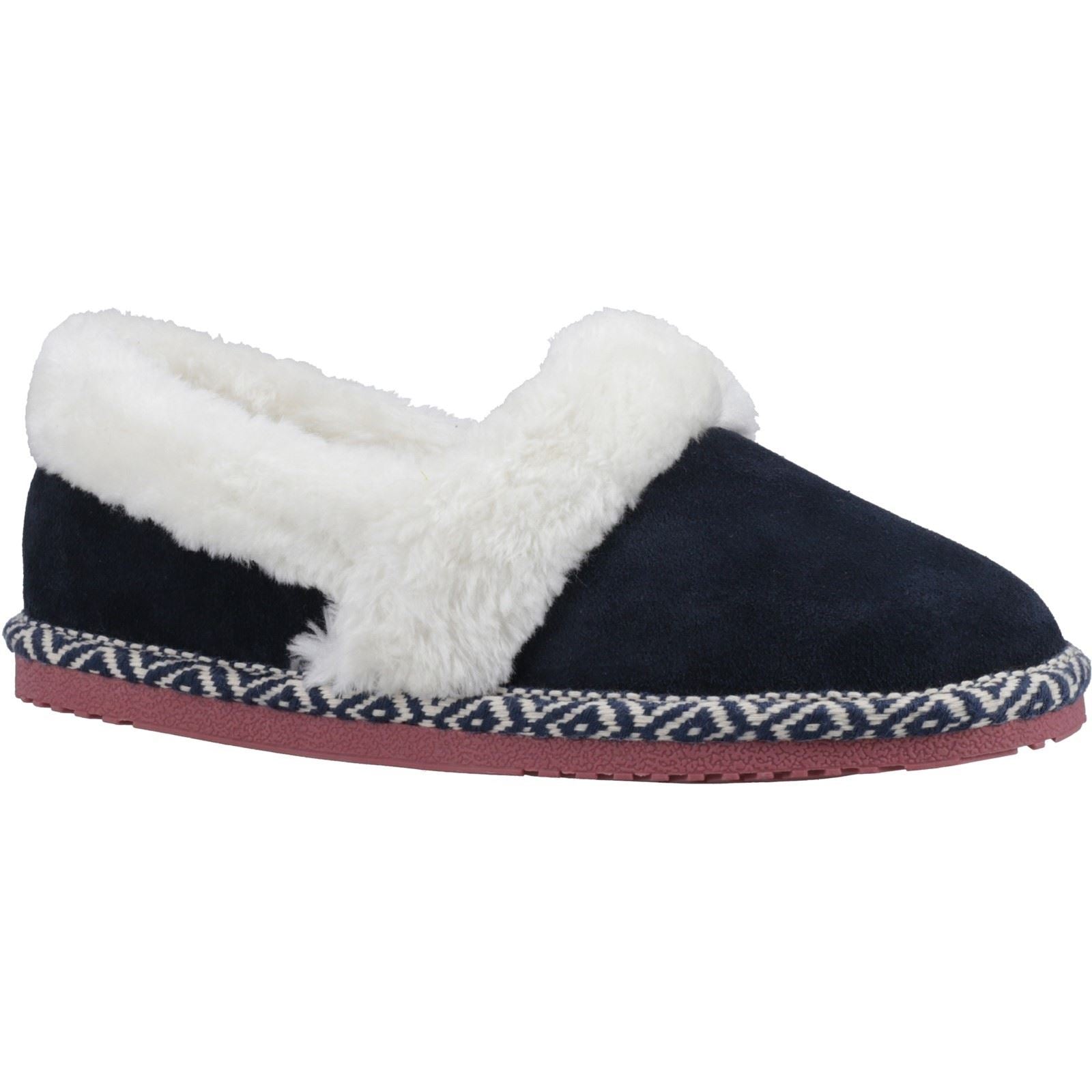 Hush Puppies Ariel Wildleder Damen Hausschuhe In Marineblau