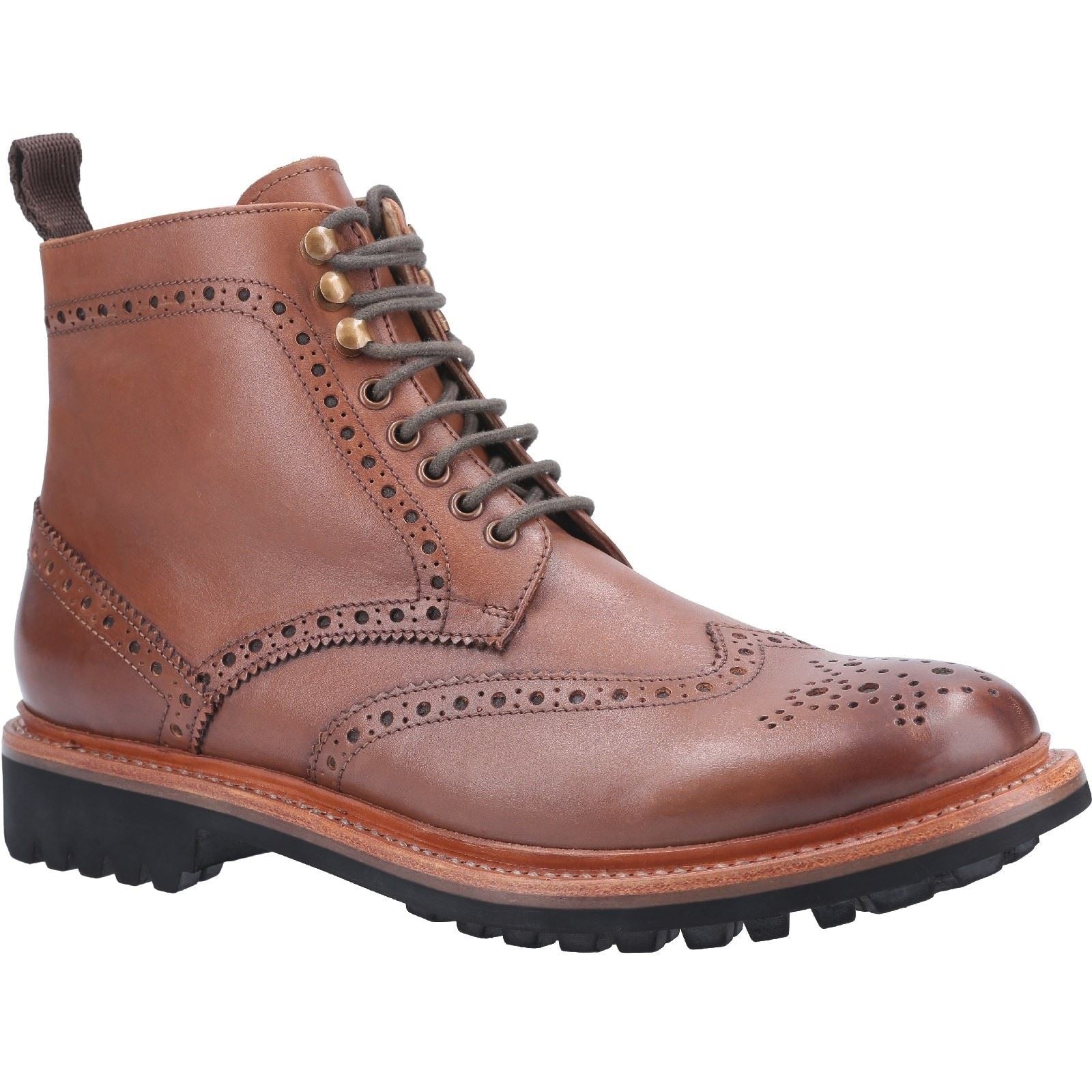 Cotswold Rissington Commando Braune Herrenstiefel Aus Leder