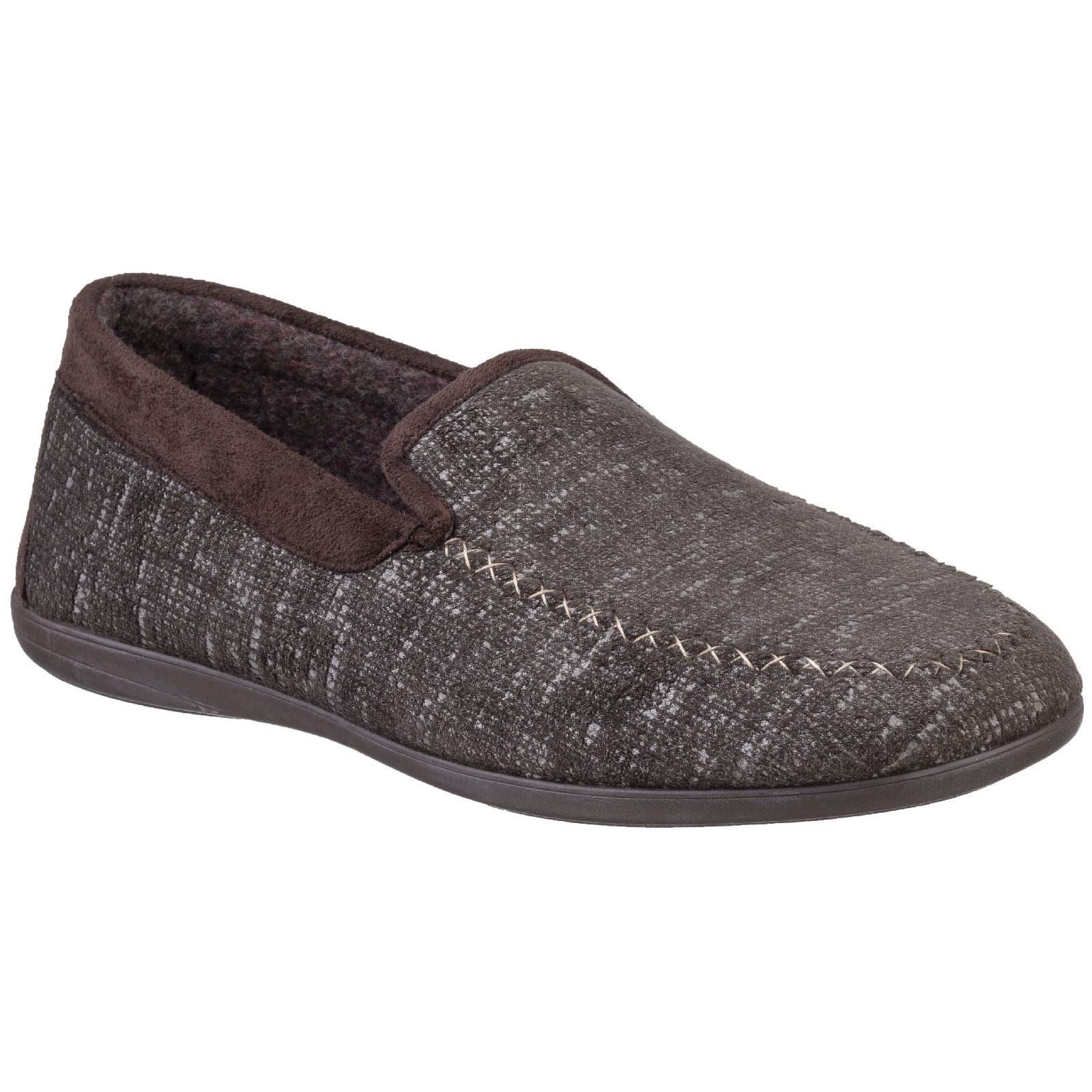 Cotswold Stanley Mikrofaser Herren Hausschuhe In Braun
