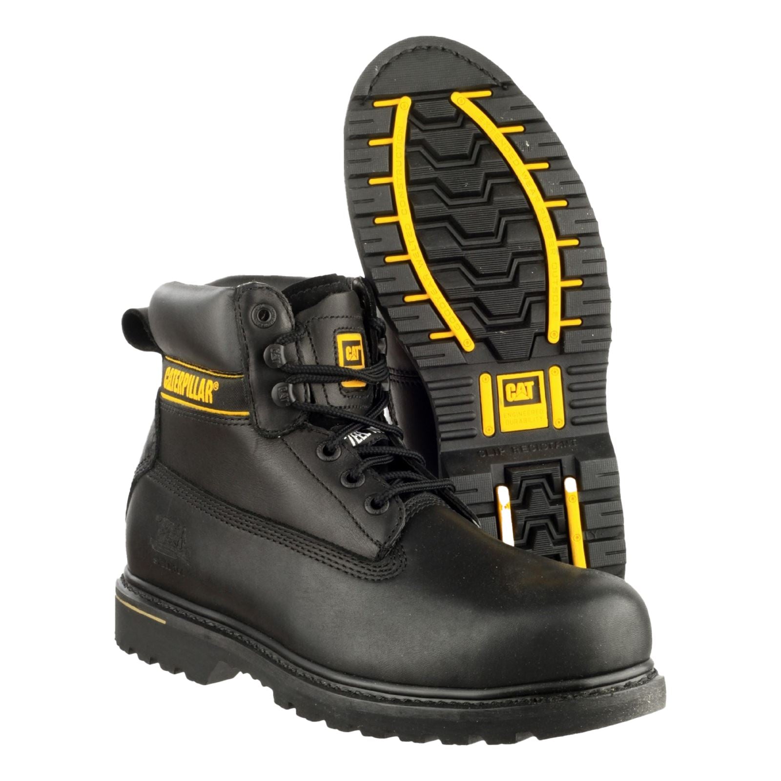 Caterpillar CatHolton S3 Leder Schwarz Sicherheitsschuhe