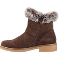 Hush Puppies Hannah Damen Winterstiefeletten aus Wildleder in Schokoladenfarbe