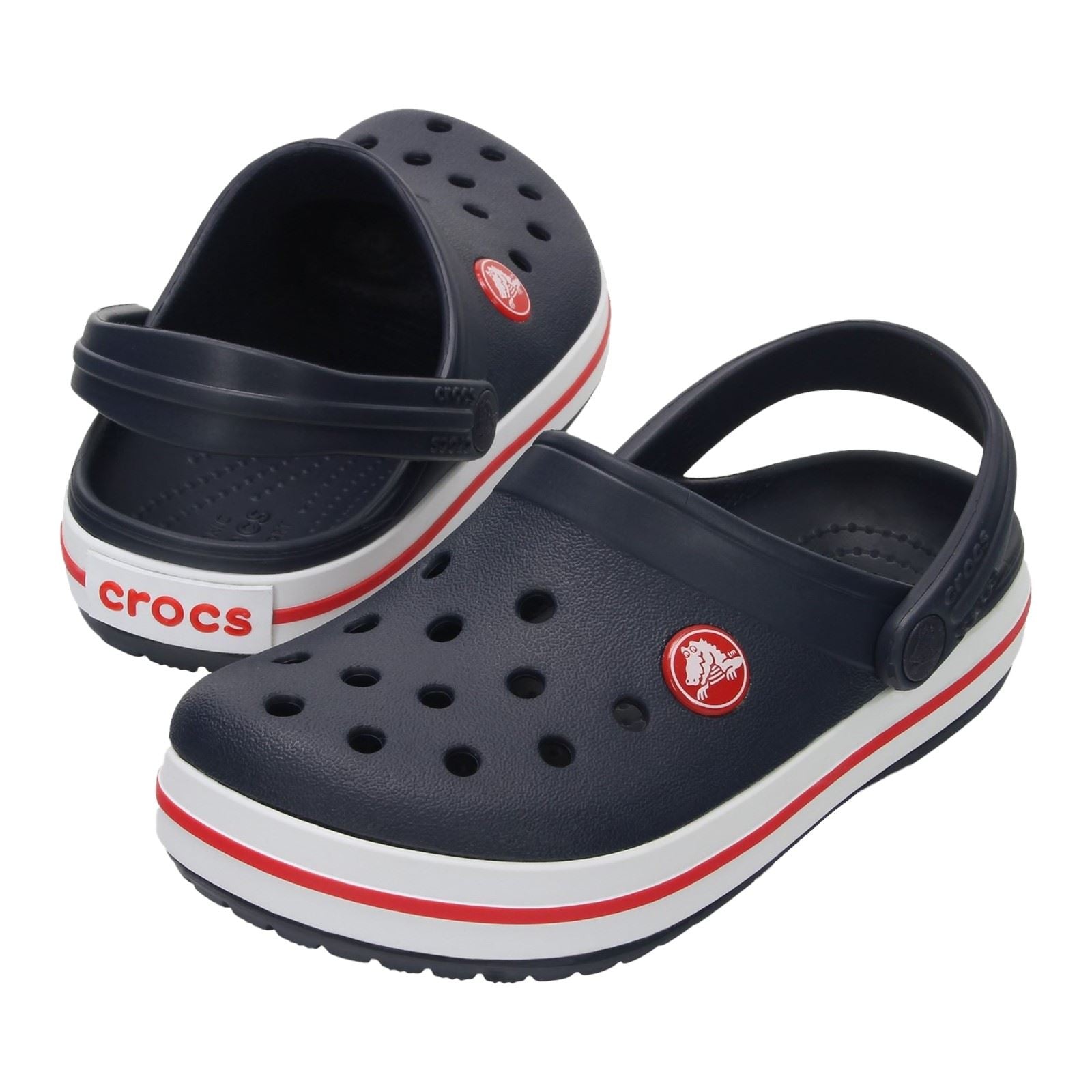 Crocs Crocband Thermoplastische Marineblau / Rote Slipper