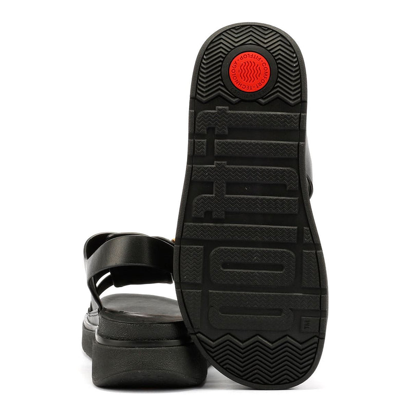 FitFlop GEN-FF Fisherman Damen Sandalen Aus Schwarzem Leder