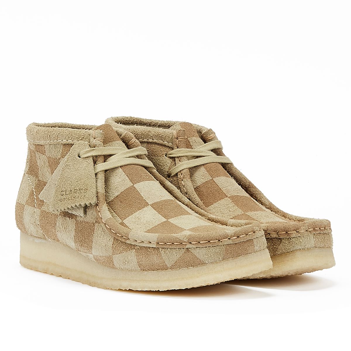 Clarks Wallabee Check Damen Stiefeletten In Beige