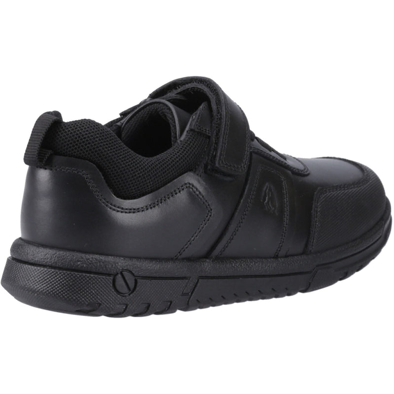 Hush Puppies Sutton Bungee Die Schwarzen Schnürschuhe Für Jungen Aus Leder