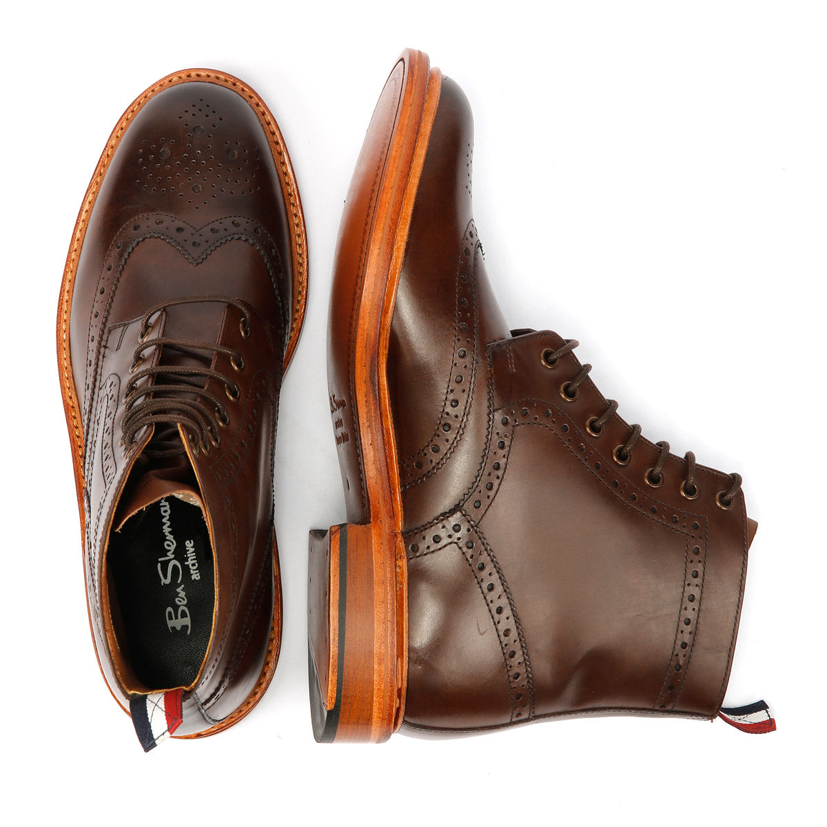 Ben Sherman Arthur Braune Herrenstiefel Aus Leder
