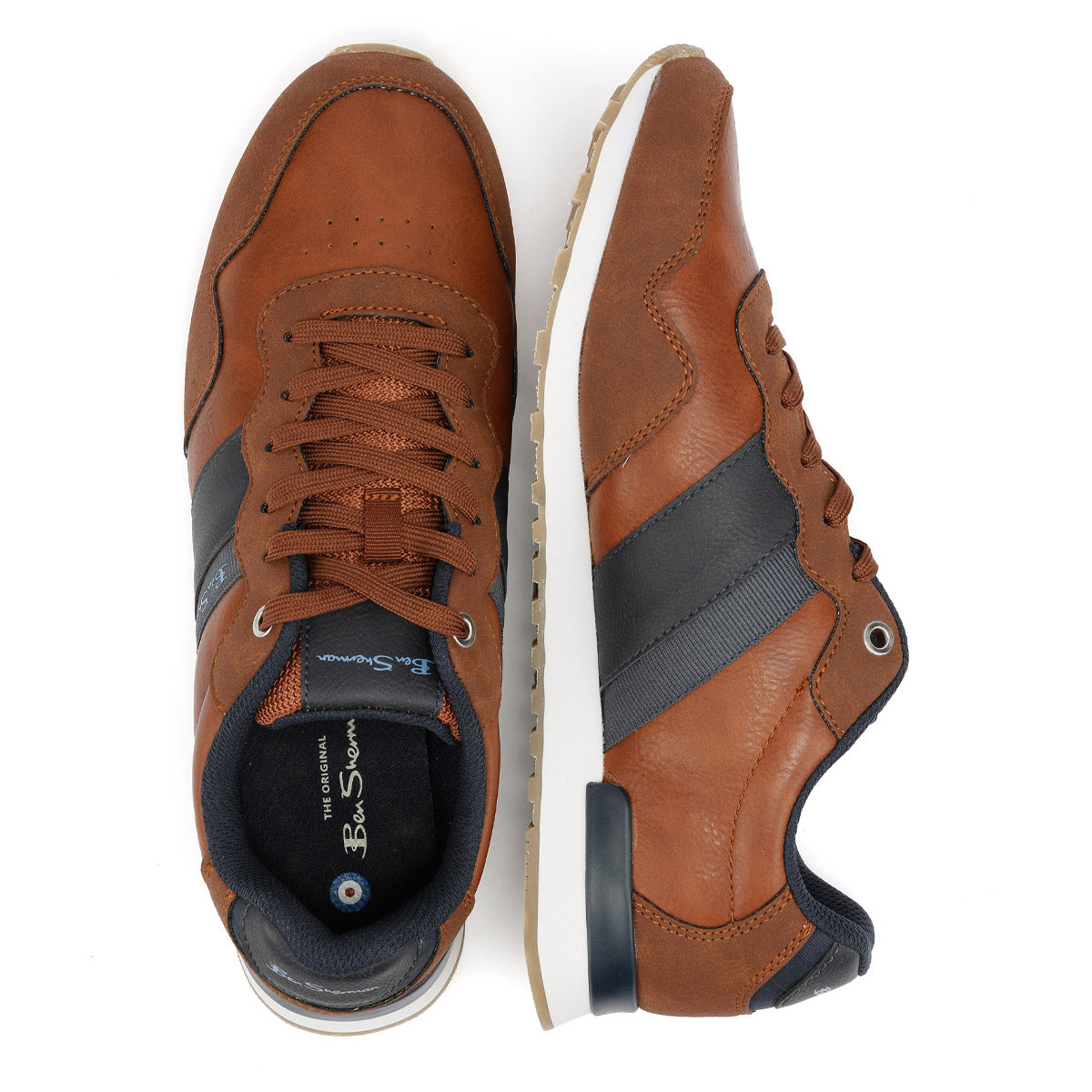 Ben Sherman Owen Retro Herren Braun Sneaker