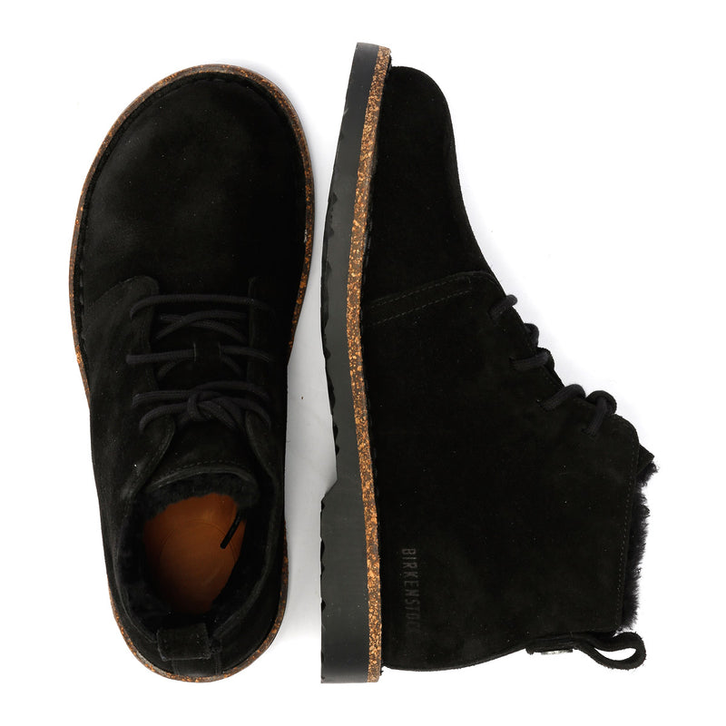 Birkenstock Uppsala Mid Shearling Damenstiefel Aus Schwarzem Wildleder