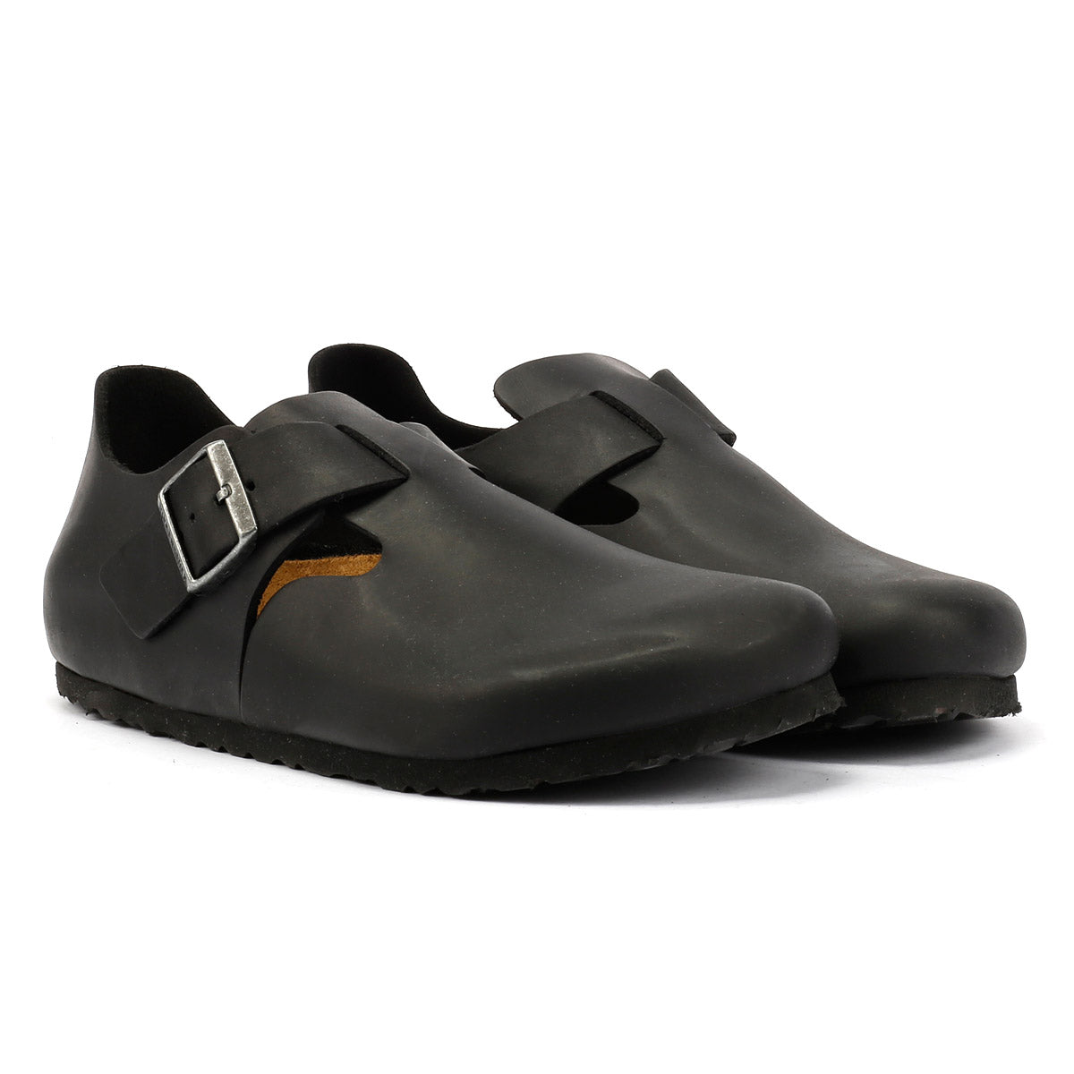 Birkenstock London Leder Damenschuhe Schwarz