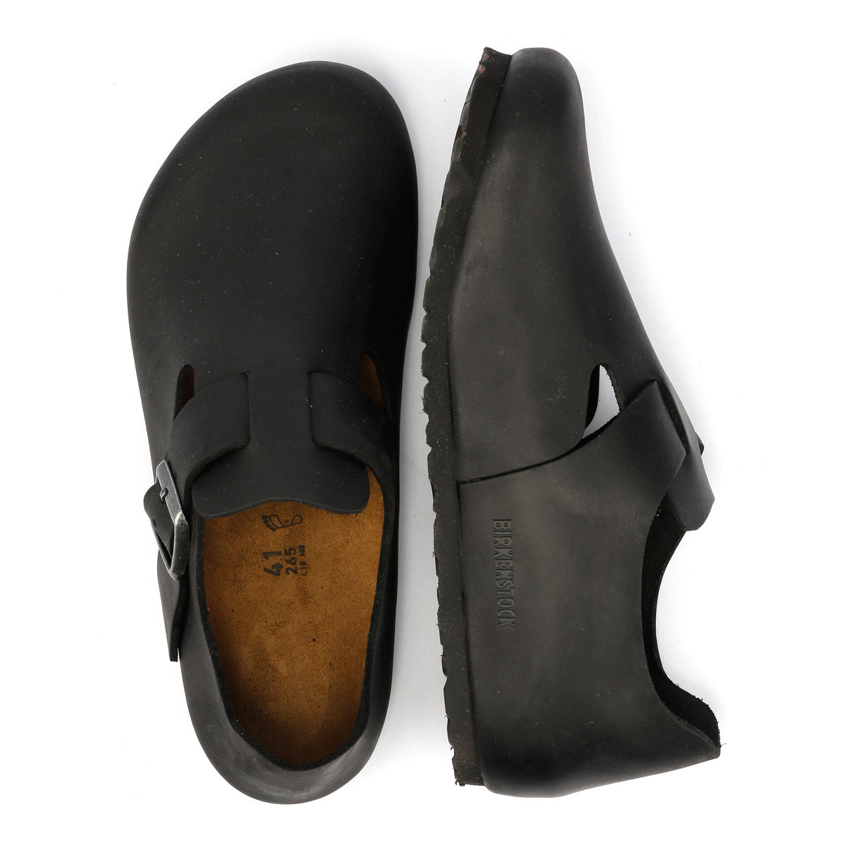 Birkenstock London Leder Damenschuhe Schwarz