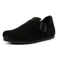 Birkenstock London Shearling Wildlederschuhe In Schwarz