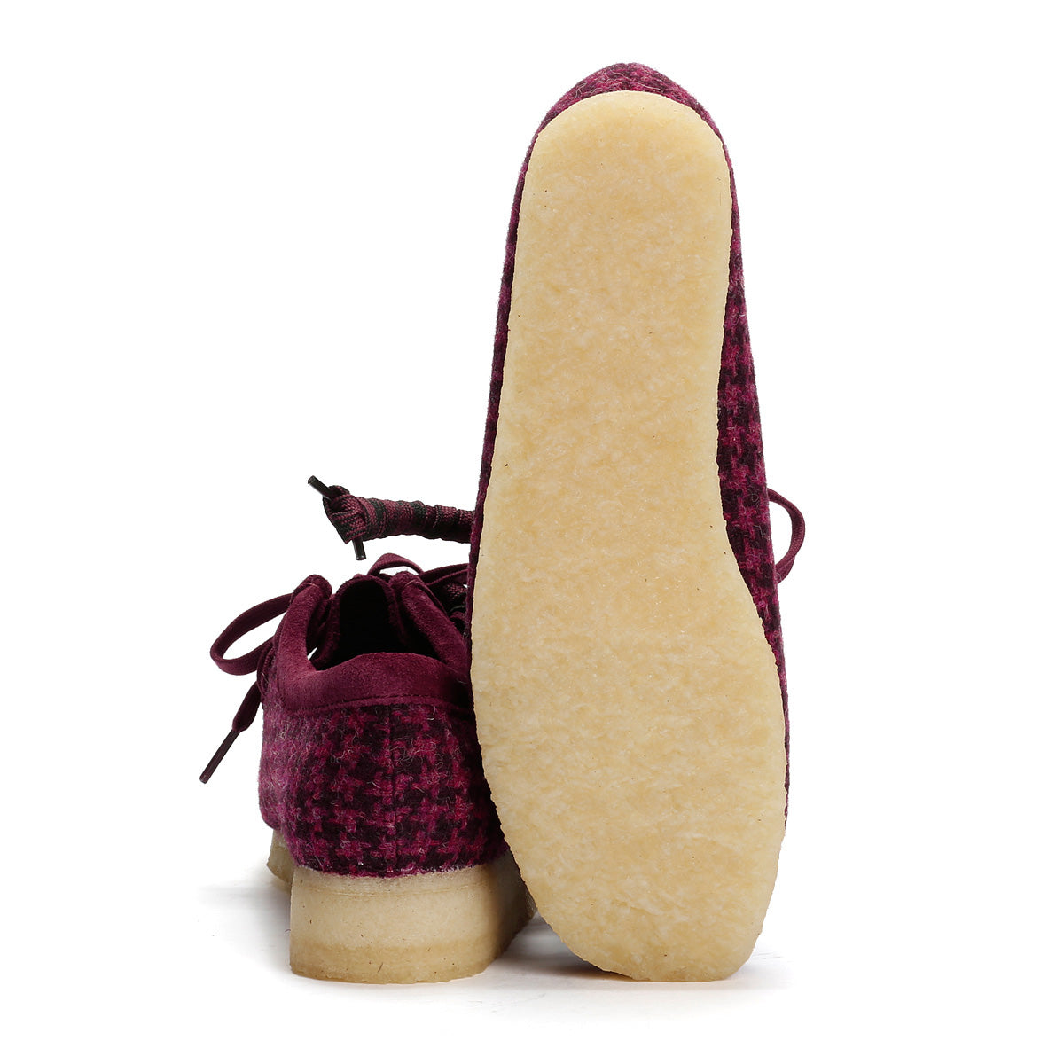 Clarks Originals Wallabee Damen Lila Textilschuhe
