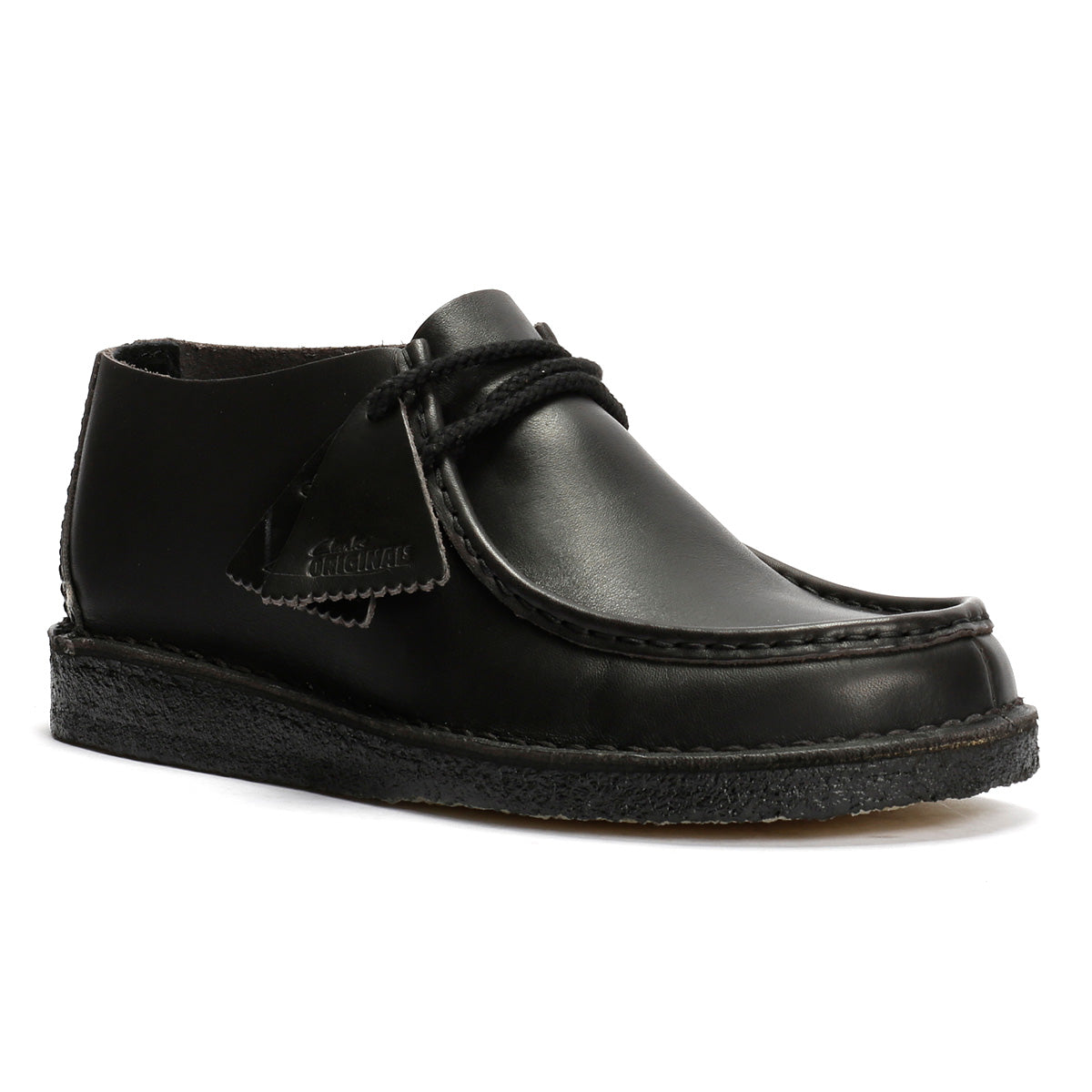 Clarks Originals Desert Nomad Leder Herren Schwarz Schnürschuhe