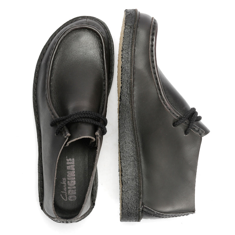 Clarks Originals Desert Nomad Leder Herren Schwarz Schnürschuhe