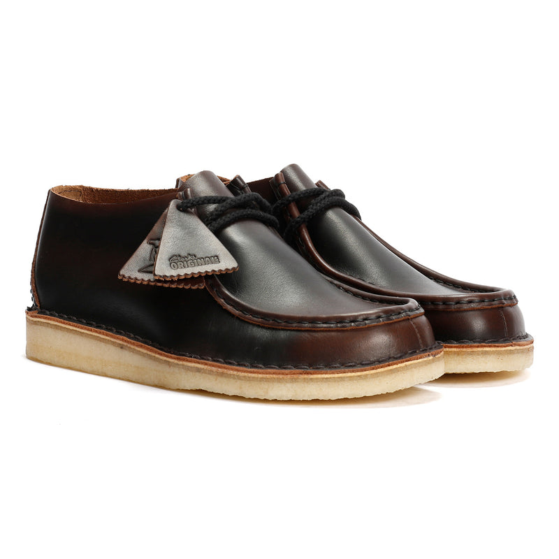 Clarks Originals Desert Nomad Herren Schnürschuhe Aus Braunem Leder