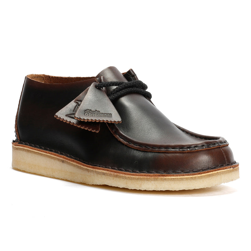 Clarks Originals Desert Nomad Herren Schnürschuhe Aus Braunem Leder