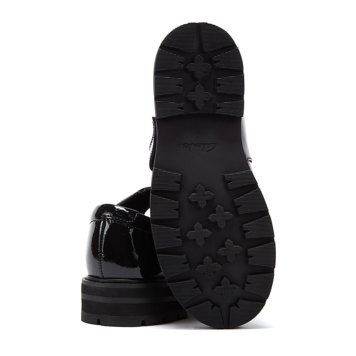 Clarks Prag Brill O Kinder Schwarze Schuhe