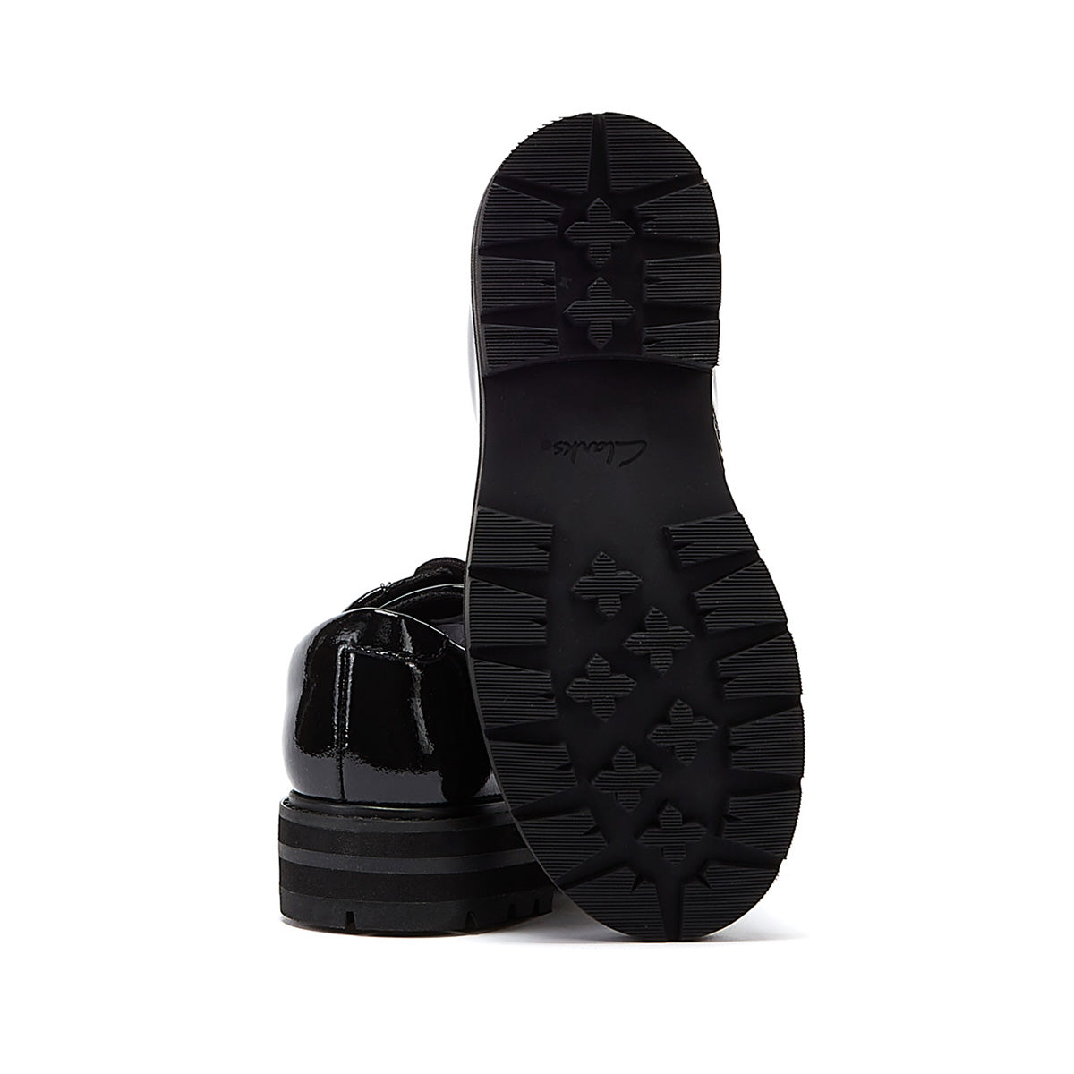 Clarks Prag Spitze O Junior Schwarze Schuhe
