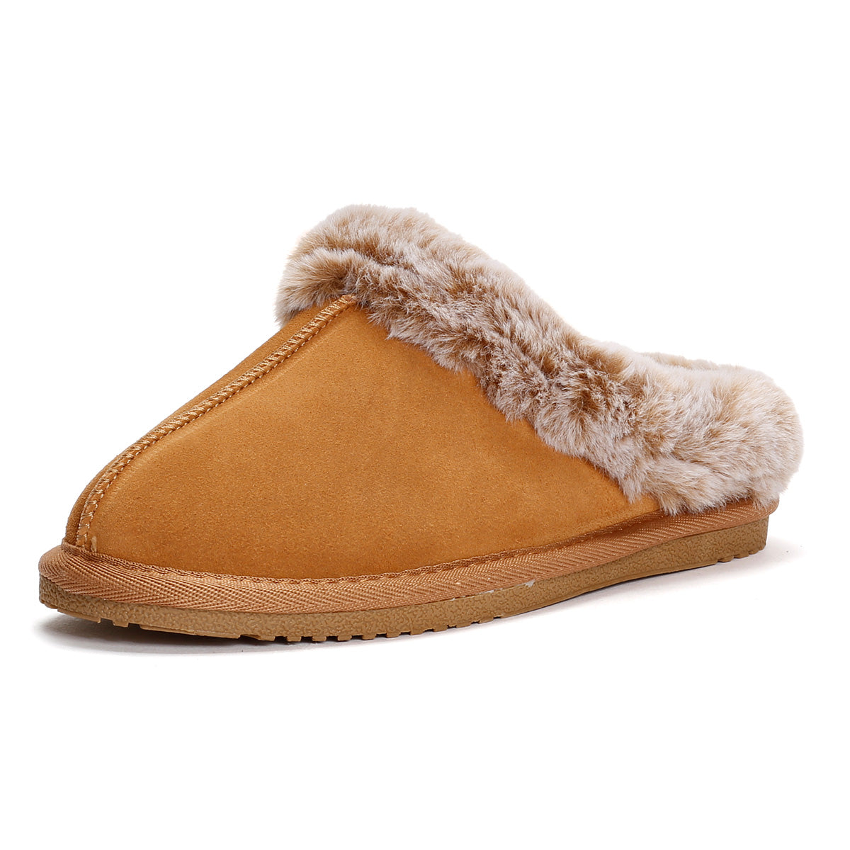 Hush Puppies Amara Wildleder Damen Hausschuhe In Hellbraun