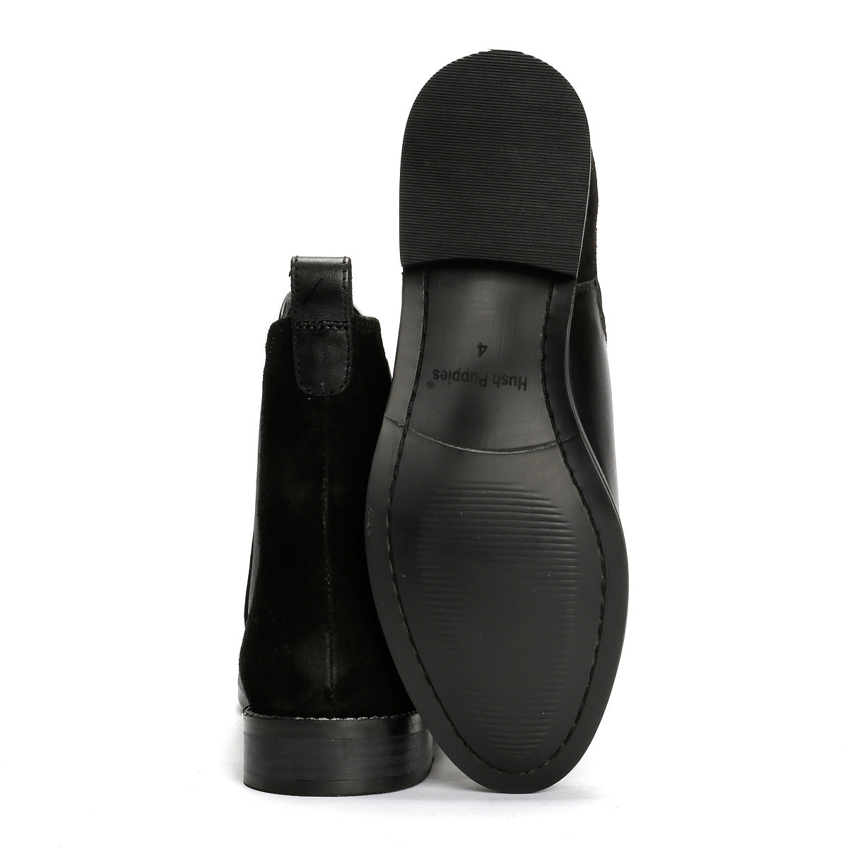Hush Puppies Colette Damenstiefel Aus Schwarzem Wildleder