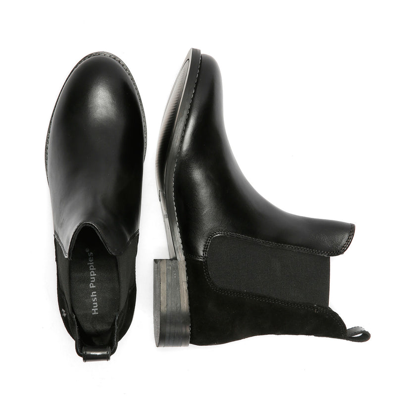 Hush Puppies Colette Damenstiefel Aus Schwarzem Wildleder