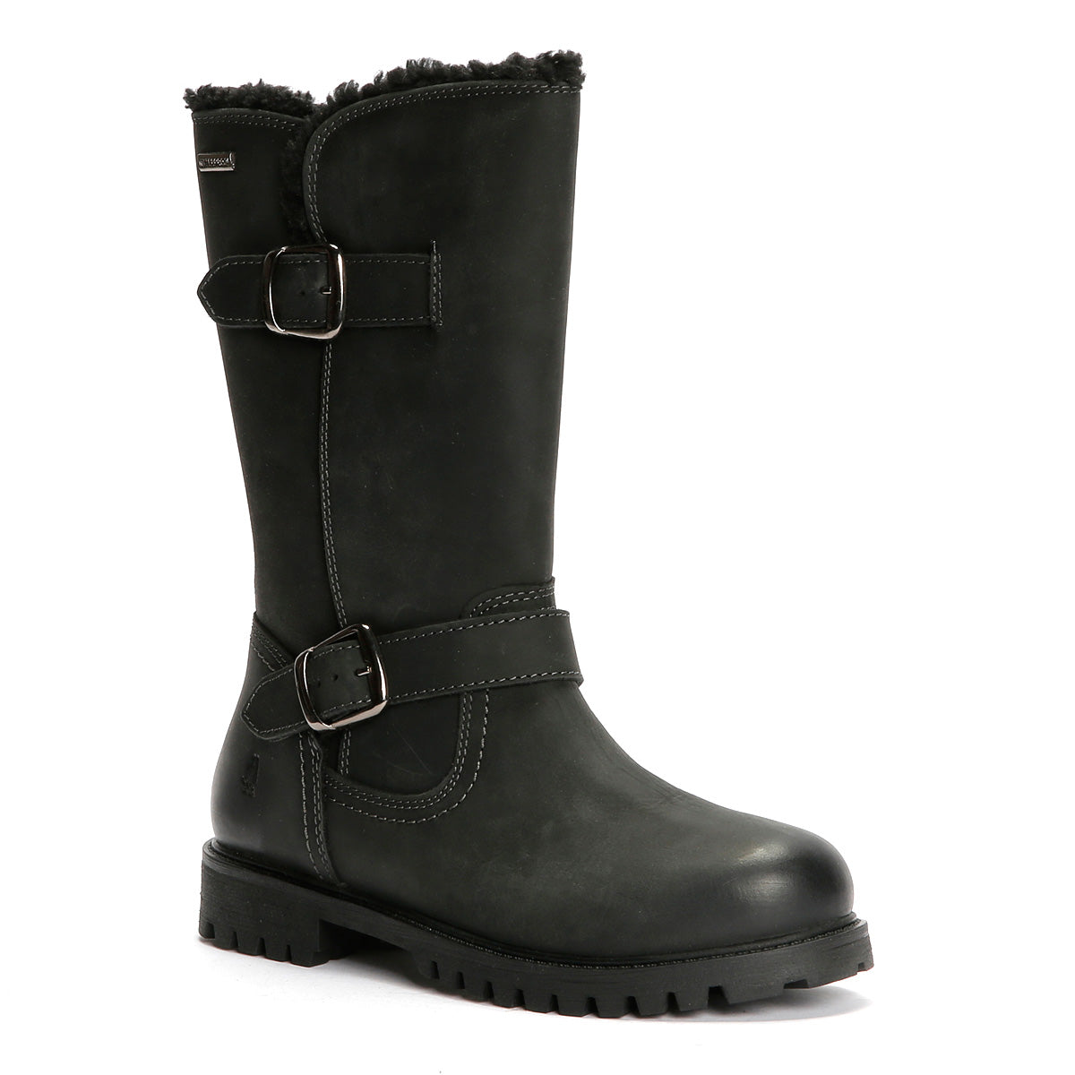 Hush Puppies Winnie Damenlederstiefel In Schwarz