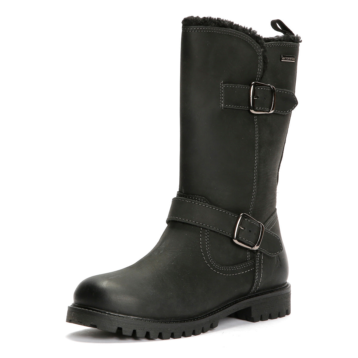 Hush Puppies Winnie Damenlederstiefel In Schwarz