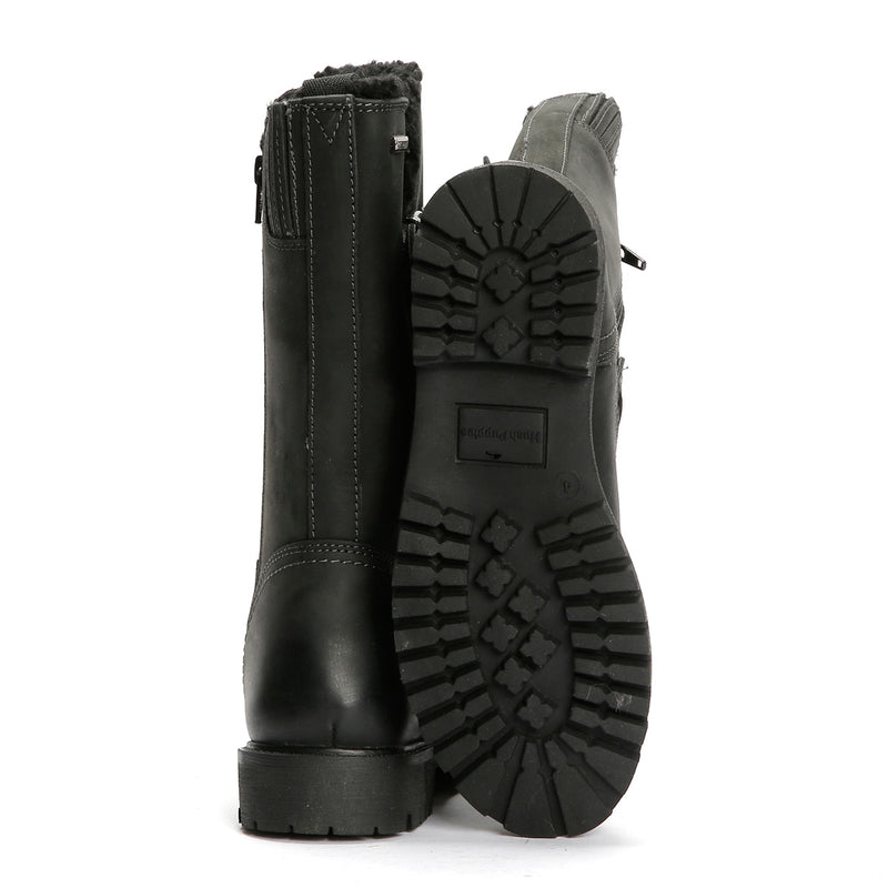 Hush Puppies Winnie Damenlederstiefel In Schwarz