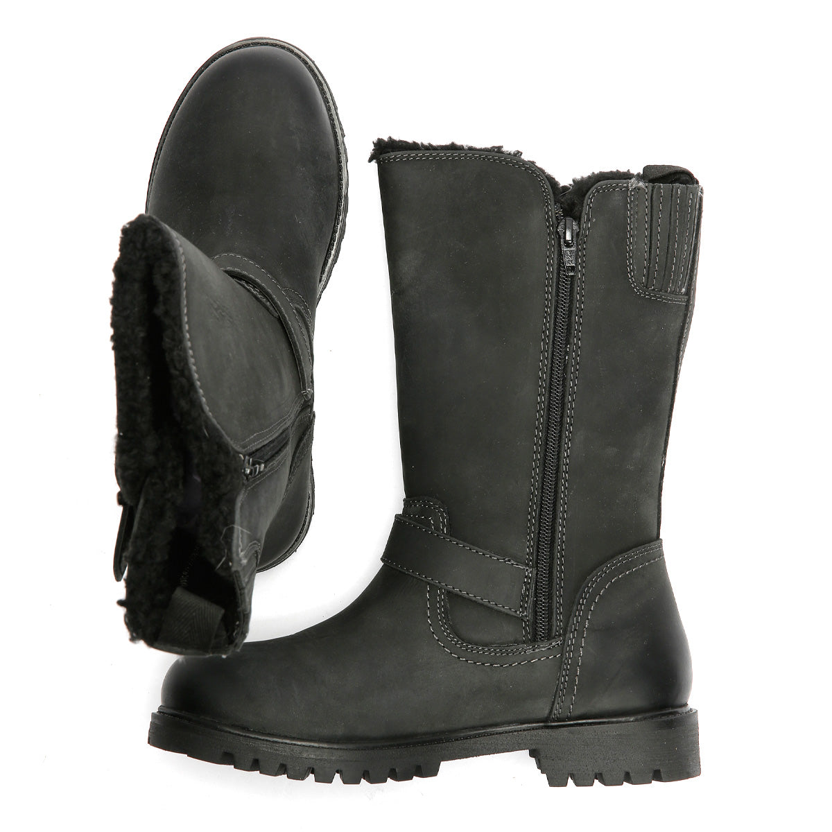 Hush Puppies Winnie Damenlederstiefel In Schwarz