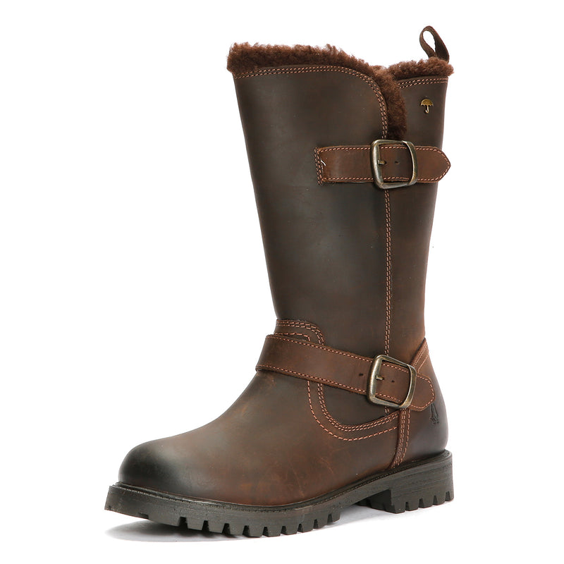 Hush Puppies Winnie Damenstiefel Aus Braunem Leder