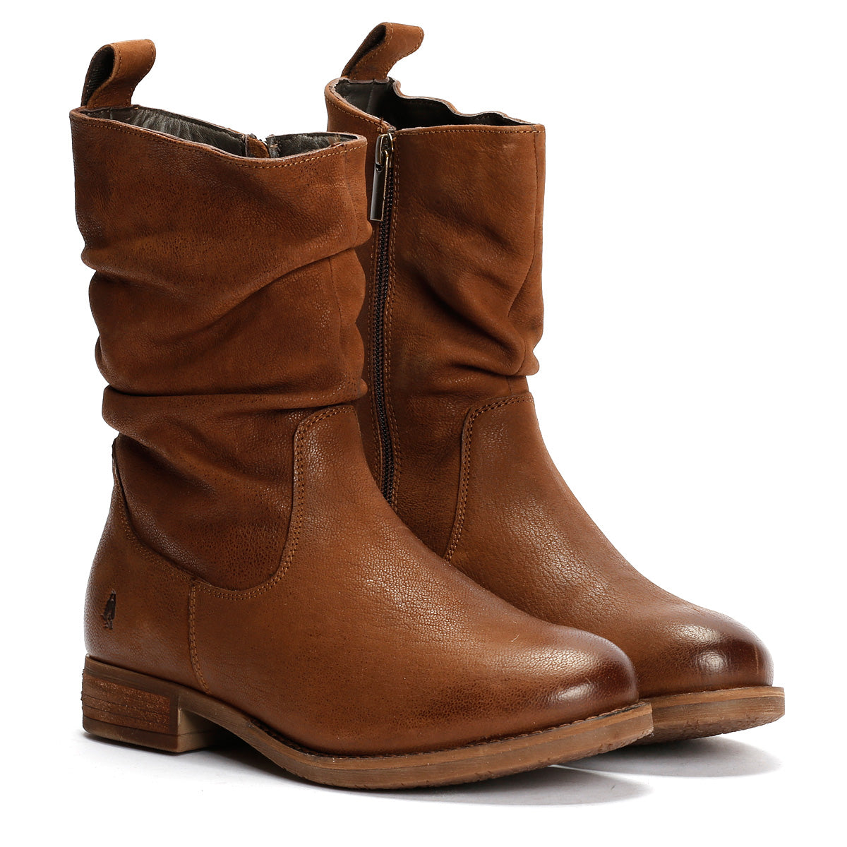 Hush Puppies Emilia Leder Damen Stiefeletten In Beige