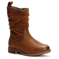Hush Puppies Emilia Leder Damen Stiefeletten In Beige