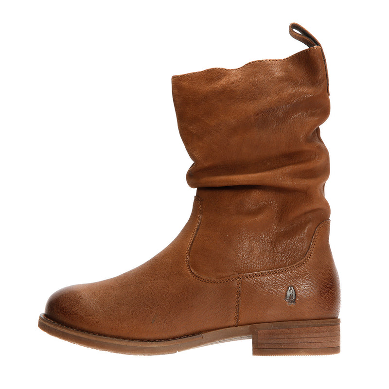Hush Puppies Emilia Leder Damen Stiefeletten In Beige