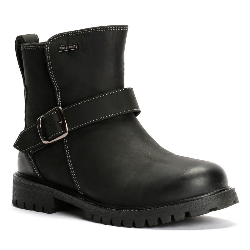 Hush Puppies Wakely Damenlederstiefel In Schwarz