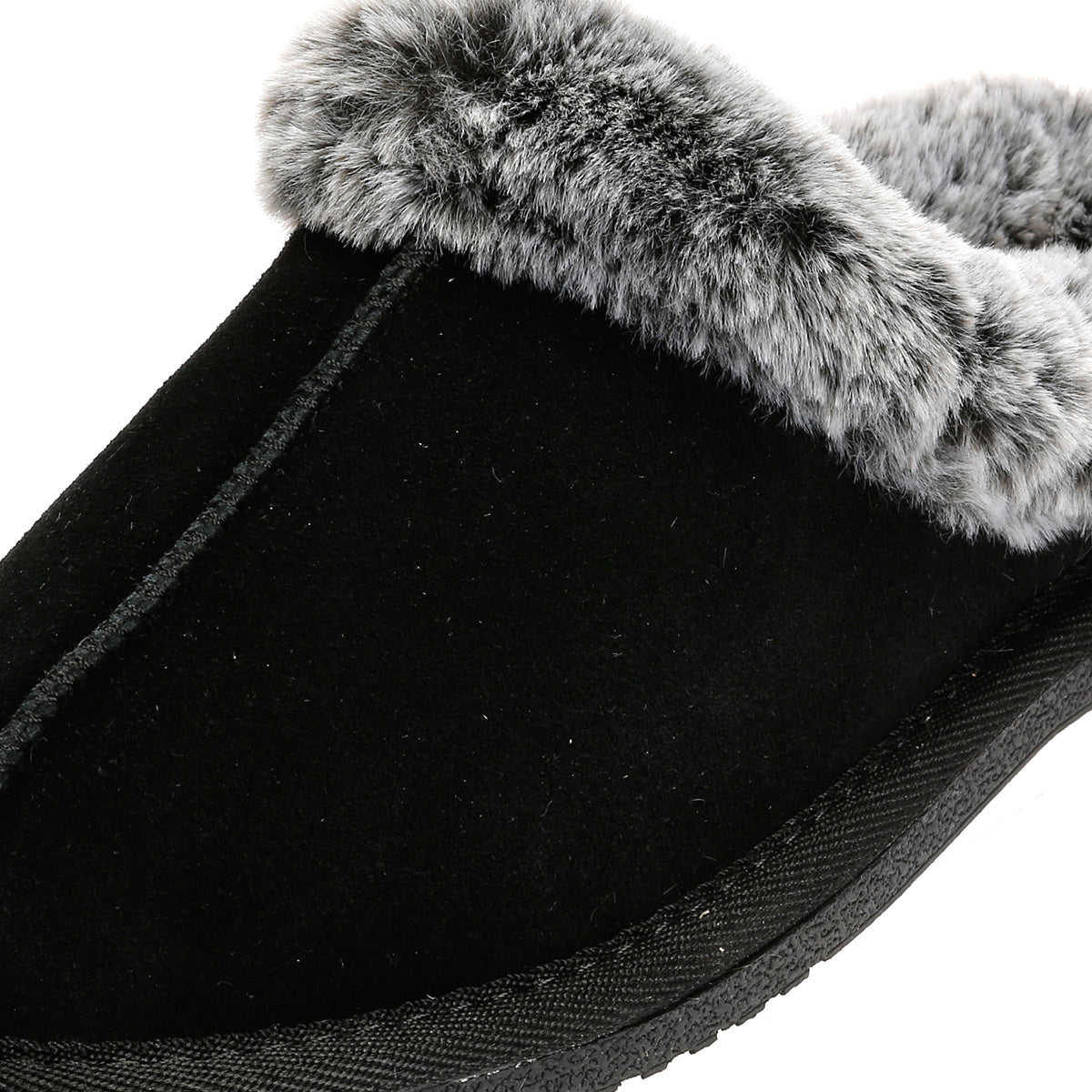 Hush Puppies Amara Wildleder Damen Hausschuhe In Schwarz
