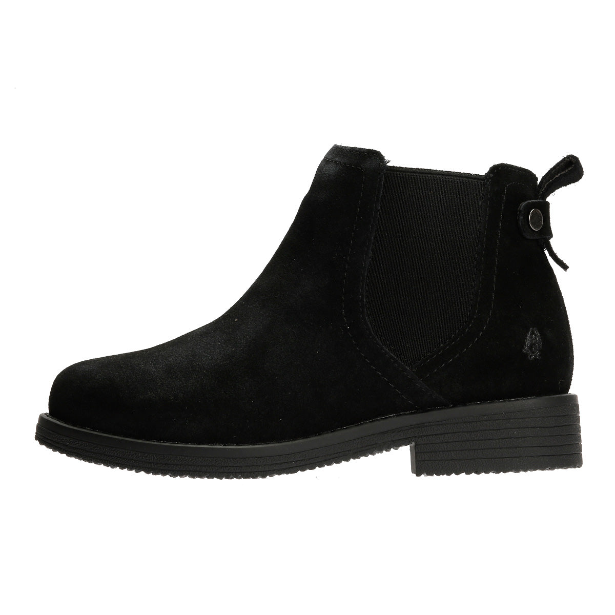 Hush Puppies Maddy Wide Damenstiefel Aus Schwarzem Wildleder