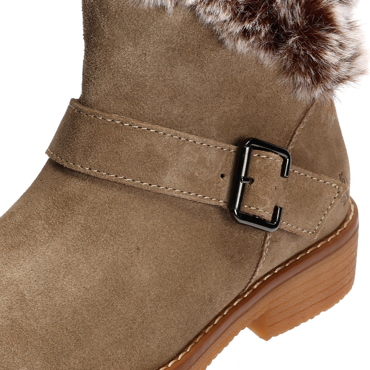Hush Puppies Hannah Veloursleder Damen Stiefeletten In Taupe