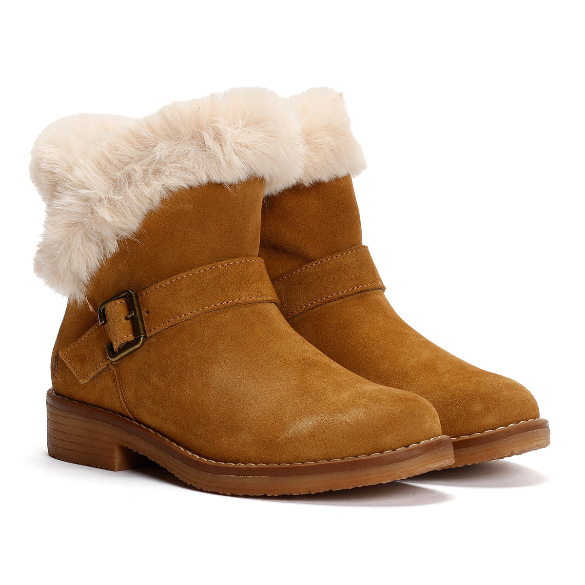 Hush Puppies Hannah Wildleder Damen Stiefeletten In Tan