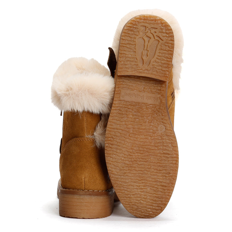 Hush Puppies Hannah Wildleder Damen Stiefeletten In Tan