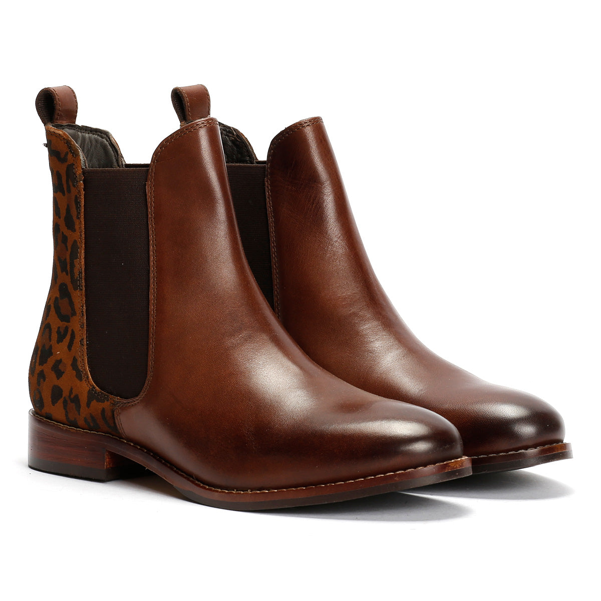 Hush Puppies Colette Wildleder Damen Leopardenstiefel