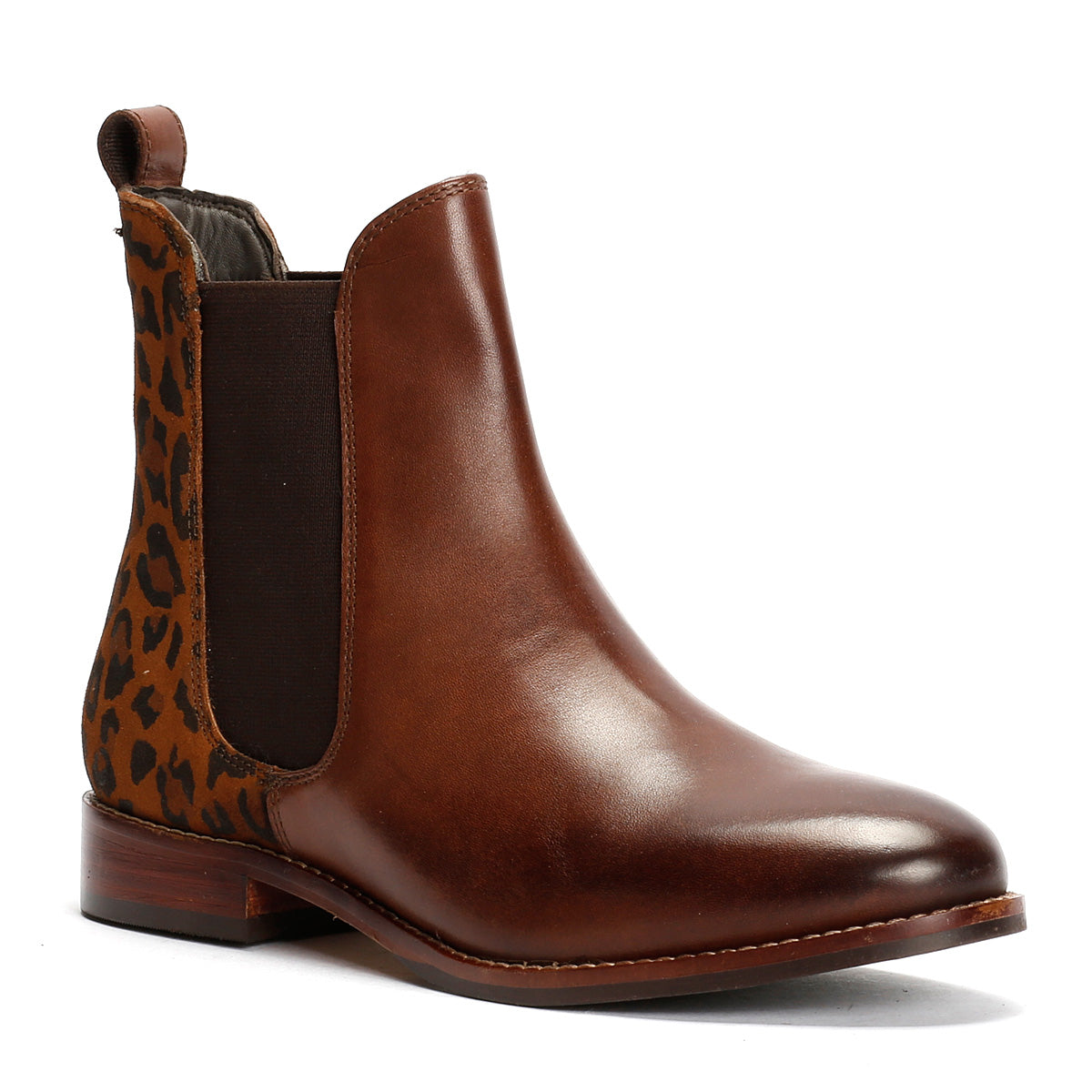 Hush Puppies Colette Wildleder Damen Leopardenstiefel