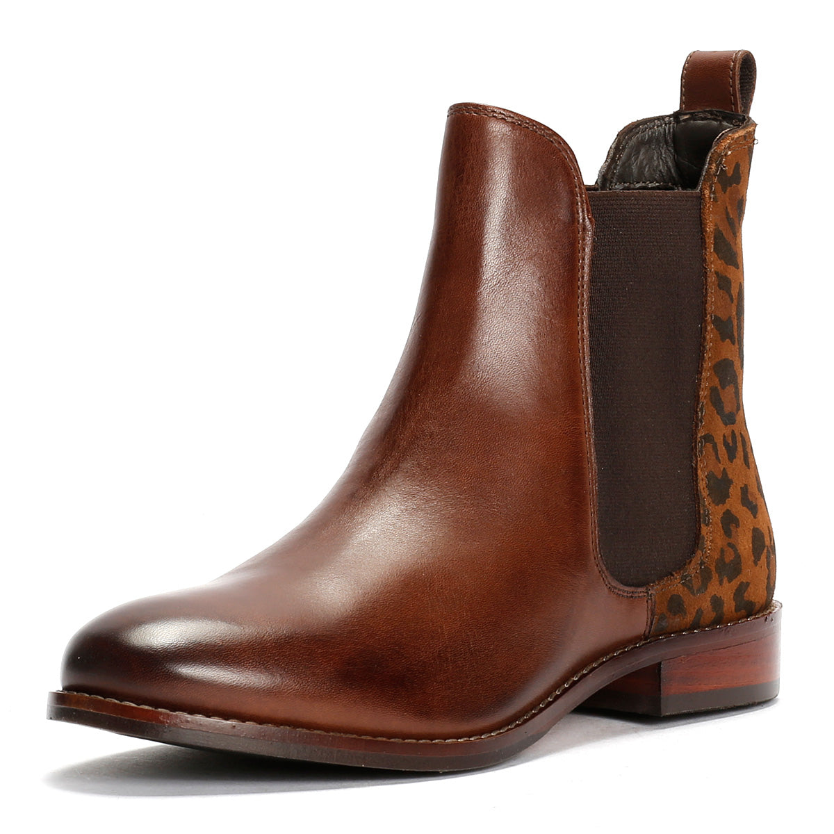 Hush Puppies Colette Wildleder Damen Leopardenstiefel