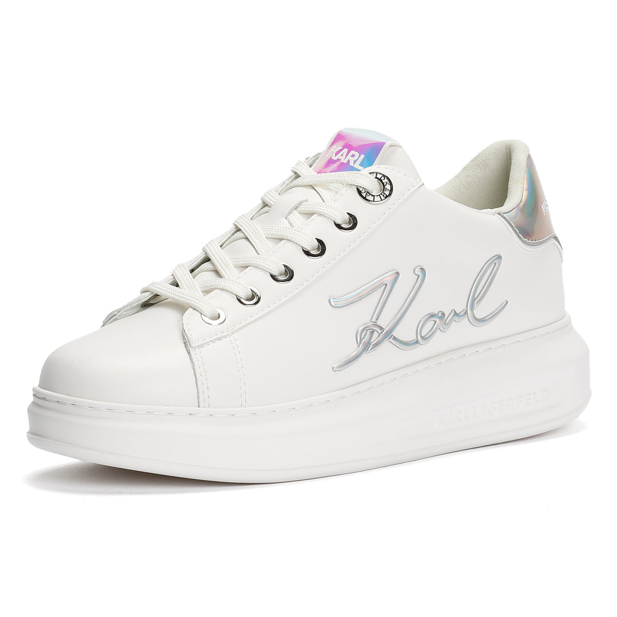 Karl Lagerfeld Kapri Signa Lace Damen Weiß / Schillernde Turnschuhe