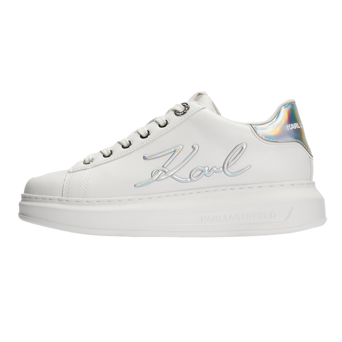 Karl Lagerfeld Kapri Signa Lace Damen Weiß / Schillernde Turnschuhe