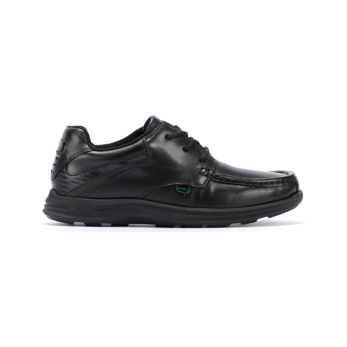 Kickers Youth Reasan Lace Jungen Schwarze Lederschnürschuhe
