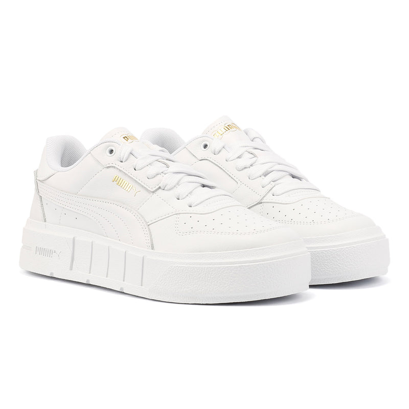 Puma Cali Court Leder Damen Weiße Turnschuhe