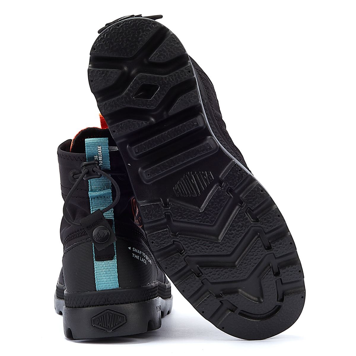 Palladium Pampa Travel Lite Herren-Schwarze Farbe Nylon-Stiefel